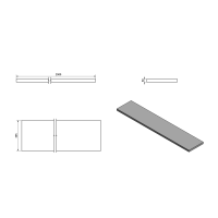 Sapho AVICE deska 250x50cm, cement AV257