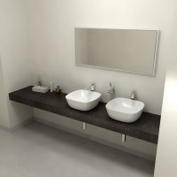 Sapho TAILOR rockstone deska 230x50 cm, provedení límce F TR230F