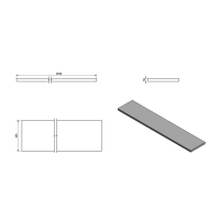 Sapho AVICE deska 250x50cm, dub Rover AV254