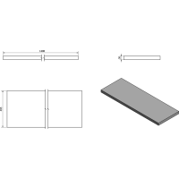 Sapho AVICE deska 140x50cm, cement AV1407