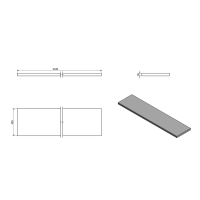 Sapho AVICE deska 210x50cm, dub Rover AV214