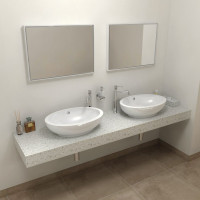 Sapho TAILOR rockstone deska 210x50 cm, provedení límce L TR210L