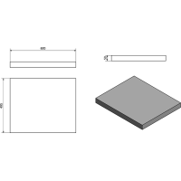 Sapho AVICE deska 60x50cm, dub Rover AV64