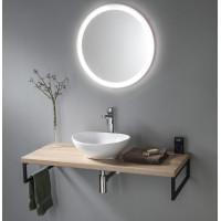 Aqualine VEGA deska pod umyvadlo 125x45cm, dub platin VG730
