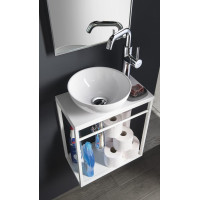 Sapho CREST konzole s policí, 39, 5x45x21, 7cm, bílá mat AR502