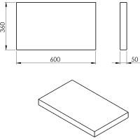 Sapho AVICE deska 60x36cm, dub Rover AV0664