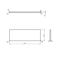 Sapho WOODY deska 1000x28x360mm, masiv přírodní dub WD106-70