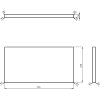 Sapho WOODY deska 700x28x360mm, masiv přírodní dub WD076-70