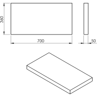 Sapho AVICE deska 70x36cm, dub Rover AV0764