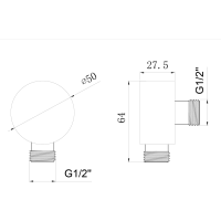 Bruckner Vývod sprchy 1/2", mosaz/chrom 621.500.1