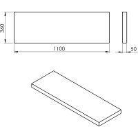 Sapho AVICE deska 110x36cm, old wood AV1168