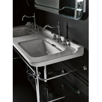 Kerasan WALDORF konstrukce pro dvojumyvadlo 150cm se skleněnou poličkou, chrom 9195K1