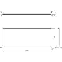 Sapho WOODY deska 1206x28x463mm, masiv přírodní dub WDS120-70