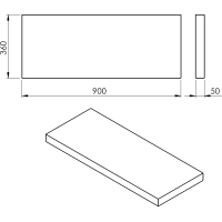 Sapho AVICE deska 90x36cm, dub Rover AV0964