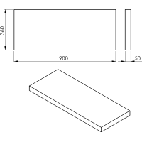 Sapho AVICE deska 90x36cm, aquamarine AV0966