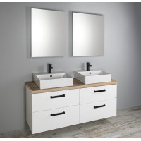 Aqualine VEGA deska pod umyvadlo 125x45cm, dub platin VG730
