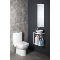 Sapho CREST konzole s policí, 39, 5x45x21, 7cm, bílá mat AR502