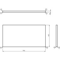 Sapho WOODY deska 906x28x463mm, masiv přírodní dub WDS900-70