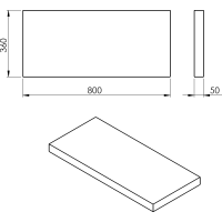 Sapho AVICE deska 80x36cm, aquamarine AV0866