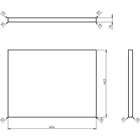 Sapho WOODY deska 606x28x463mm, masiv přírodní dub WDS600-70