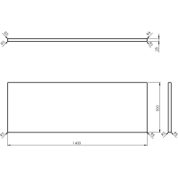 Sapho WOODY deska 1400x28x500mm, masiv přírodní dub WD140-70