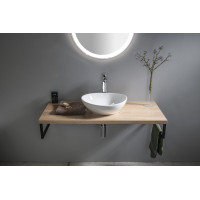 Aqualine VEGA deska pod umyvadlo 125x45cm, dub platin VG730