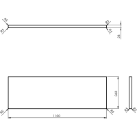 Sapho WOODY deska 1100x28x360mm, masiv přírodní dub WD116-70