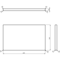 Sapho WOODY deska 600x28x360mm, masiv přírodní dub WD066-70