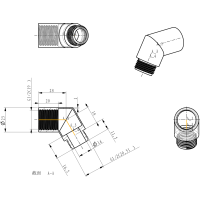 Sapho Sprchové kolínko mezi hlavici a hadici 1/2", mosaz/chrom AR069