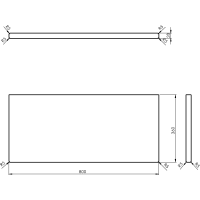 Sapho WOODY deska 800x28x360mm, masiv přírodní dub WD086-70