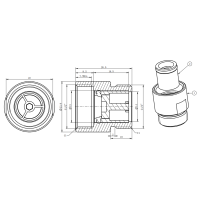 Sapho Zpětná klapka, 1/2"x1/2", chrom ADA11