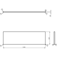 Sapho WOODY deska 1200x28x360mm, masiv přírodní dub WD126-70