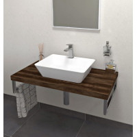 Sapho AVICE deska 100x50cm, dub tmavý AV1011