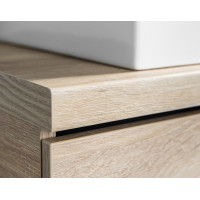 Aqualine VEGA deska pod umyvadlo 125x45cm, dub platin VG730