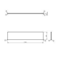 Sapho WOODY deska 1700x28x360mm, masiv přírodní dub WD176-70