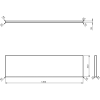 Sapho WOODY deska 1300x28x360mm, masiv přírodní dub WD136-70