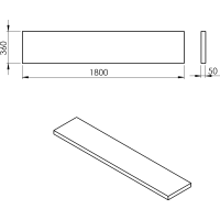 Sapho AVICE deska 180x36cm, dub Rover AV1864
