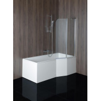 Polysan VERSYS L asymetrická vana 160x84x70x47cm, bílá 14611