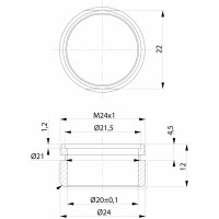 Sapho Perlátor vnější závit M24x1, zlato mat 3070.290