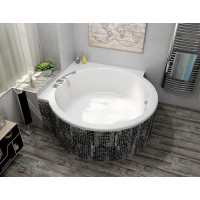 Polysan ROYAL CORNER kulatá vana s konstrukcí 173x173x49cm, bílá 74211