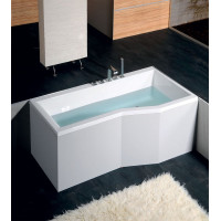 Polysan VERSYS R asymetrická vana 160x84x70x47cm, bílá 15611