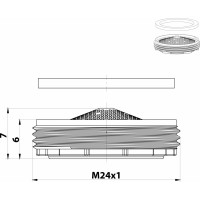 Sapho Perlátor vnější závit M24x1, plast AERWS