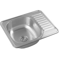 Aqualine Nerezový vestavný dřez s odkapem, 58x18x48 cm AQ5848B