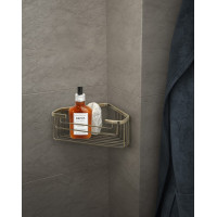 Gedy SMART rohová police do sprchy, 200x80x151mm, bronz 2483-44