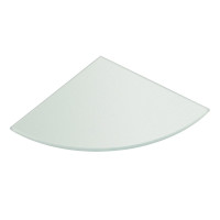 Sapho Police rohová, čtvrtkruhová 200x200x8mm, mléčné sklo 22487