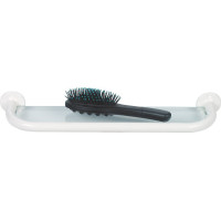 Aqualine WHITE LINE polička se sklem 40cm, bílá 8001