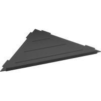 Sapho SMART rohová police do spár 297x15x210mm, černá mat XJ615B