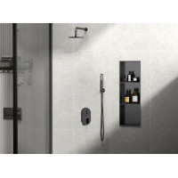 Polysan INSERTA zapuštěná police do obkladu, 270x810 mm, nerez, antracit 1301-27B