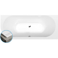 Polysan VIVA R SLIM asymetrická vana 185x80x47cm, bílá 72129S