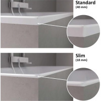 Polysan VIVA L SLIM asymetrická vana 185x80x47cm, bílá 72099S